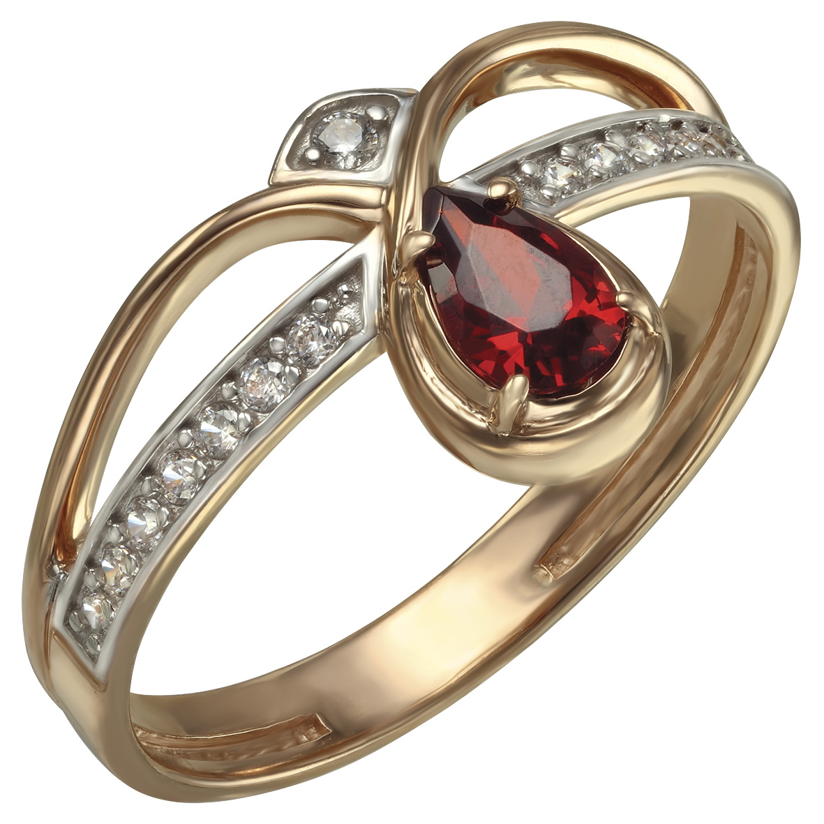 

Золотое кольцо с фианитами Tango Jewellery Company 380407 размер 17