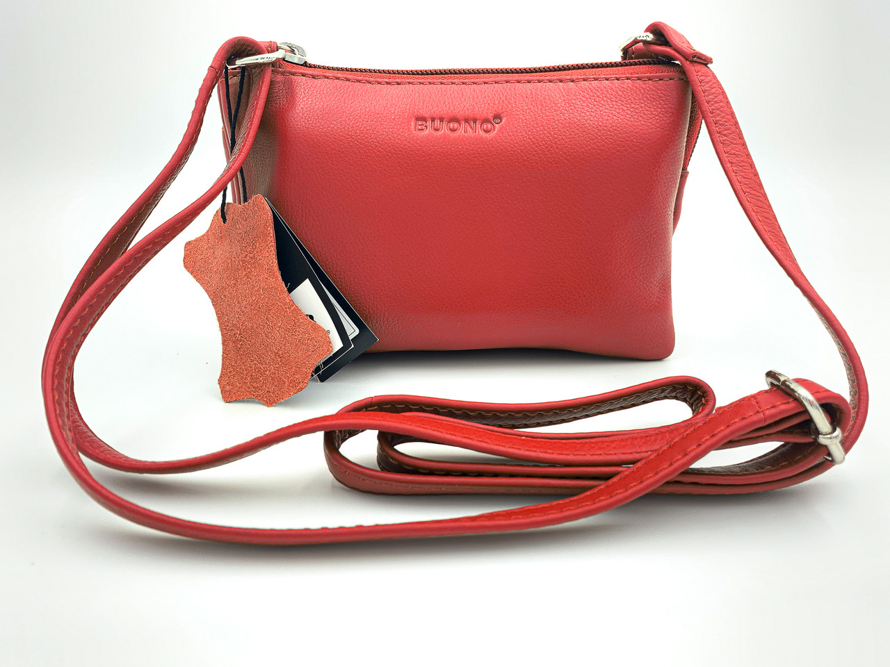 

Женская кожаная сумка cross-body Buono Leather (08-10982 red)