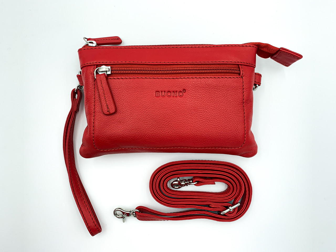 

Женская кожаная сумка cross-body Buono (08-10981 red)