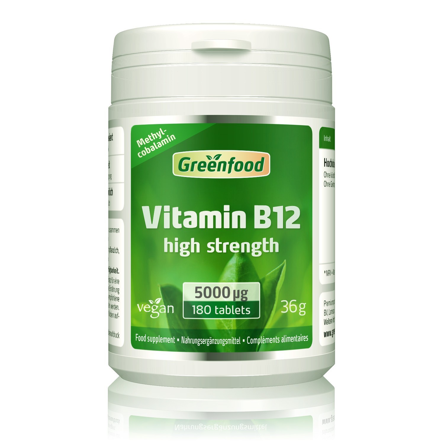 

Витамин В12, Greenfood 5000 мкг веган
