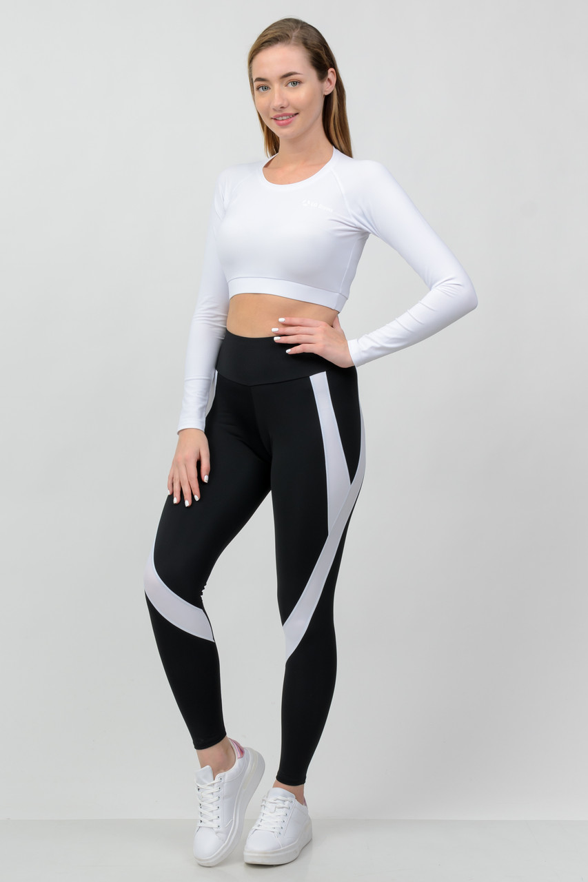 

Спортивный комплект женский (рашгард и лосины) черно-белый Go Fitness 90046 размер, Спортивный комплект женский (рашгард и лосины) черно-белый Go Fitness 90046 размер M-L