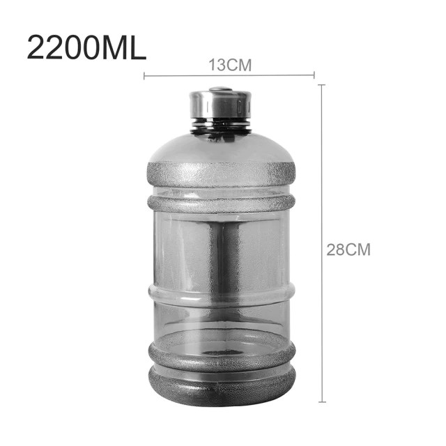 

Пластиковая бутылка для воды 2200 мл, спортивная Серый (sv0582-22)