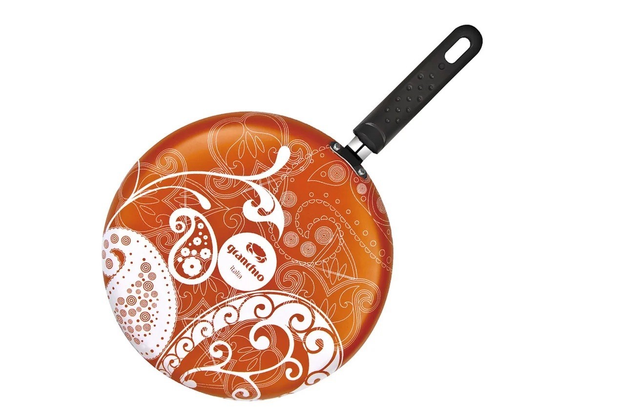 

Сковорода блинная Granchio Ornamento Crepe d26 см алюминий с антипригарным покрытием (88274 GR)