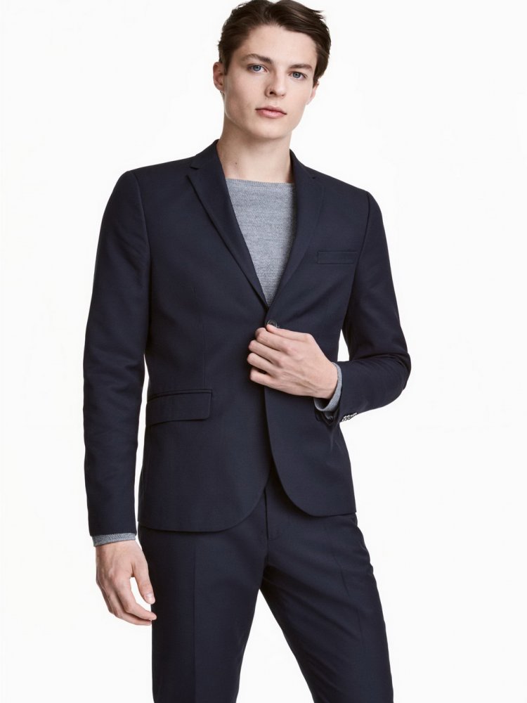 

Пиджак H&M 0241602-2  Синий, Пиджак H&M 0241602-2 54 Синий