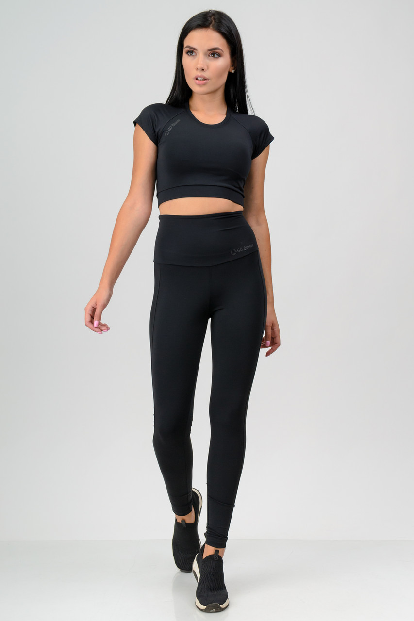 

Костюм для фитнеса (рашгард и лосины) black Go Fitness 90041 размер XL-XXL