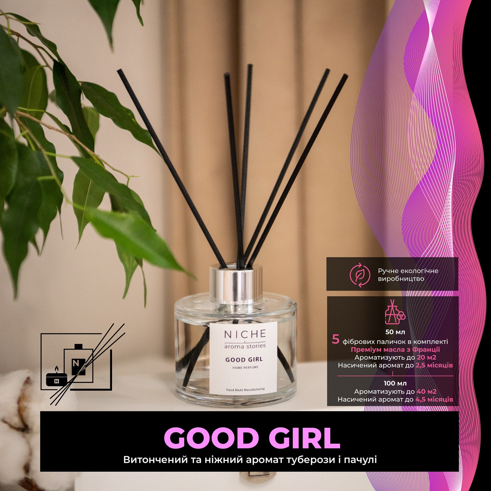 

Аромадиффузор Niche aroma stories Good Girl 100 мл