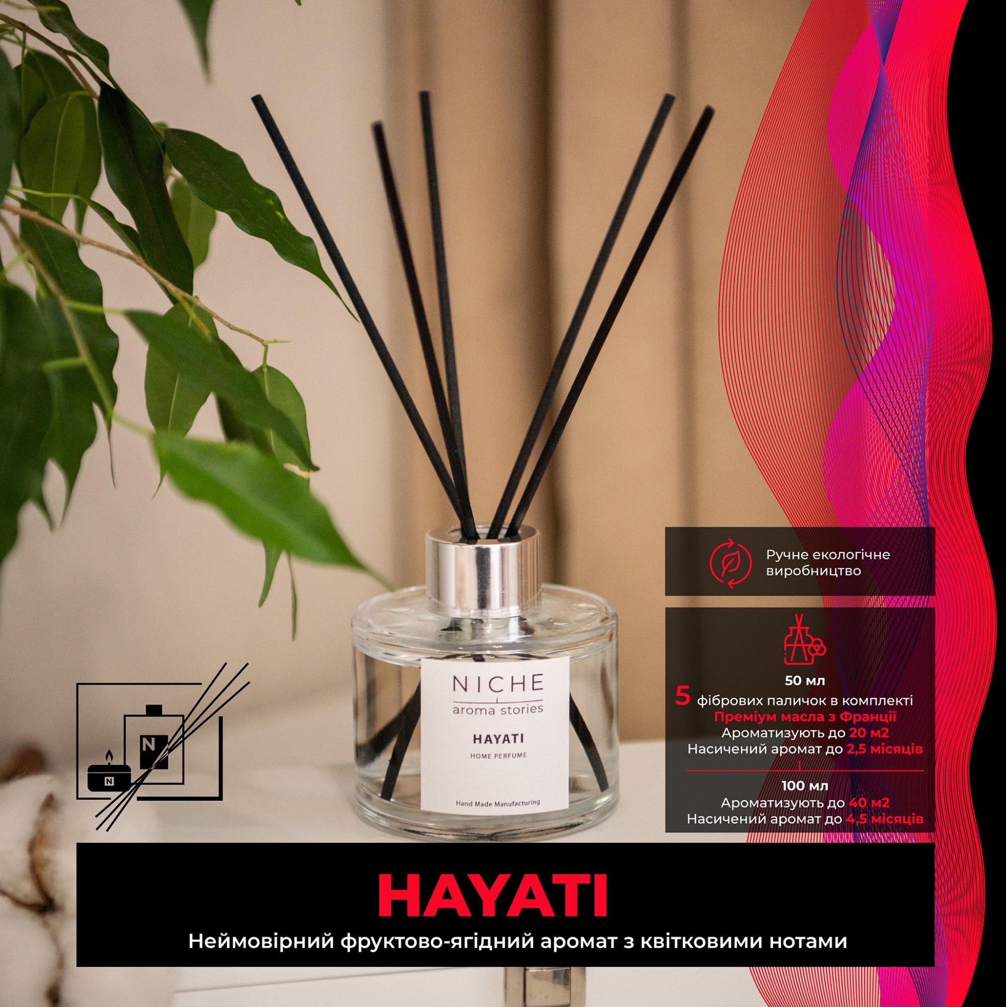 

Аромадиффузор Niche aroma stories Hayati 100 мл