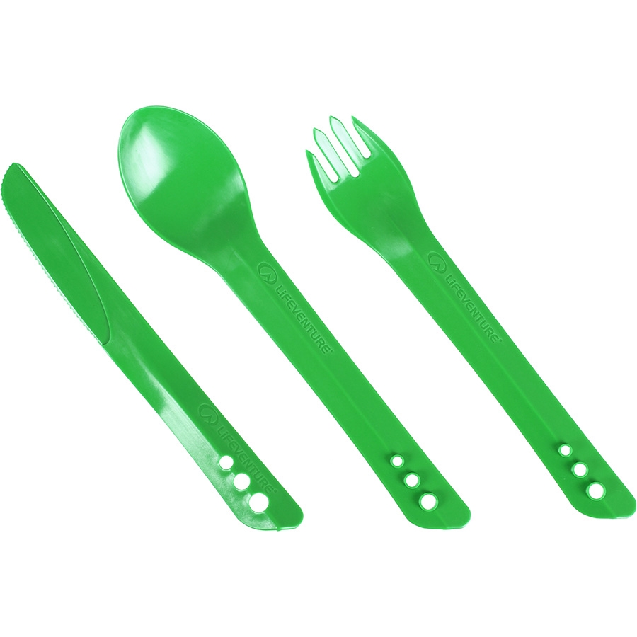 

Вилка, ложка, нож Lifeventure Ellipse Cutlery green