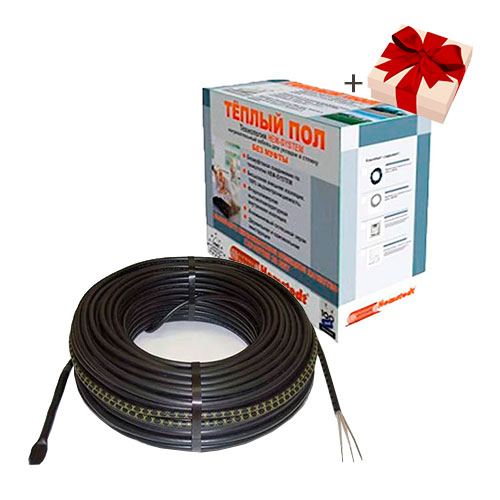 

Теплый пол Hemstedt двухжильный нагревательный кабель BR-IM 1250W + терморегулятор