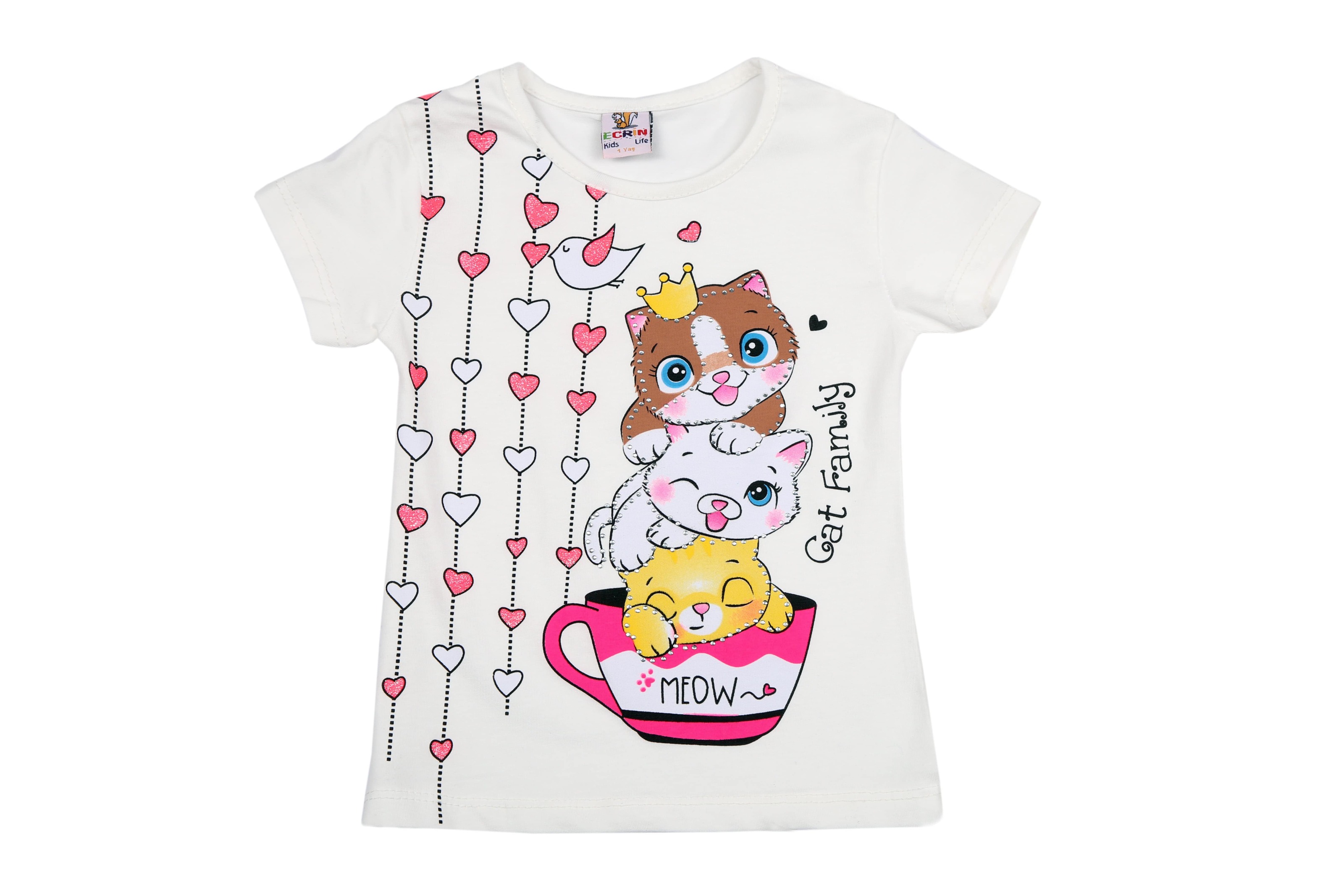

Футболка для дiвчинки Ecrin-Kids 60.13 86 Молочний