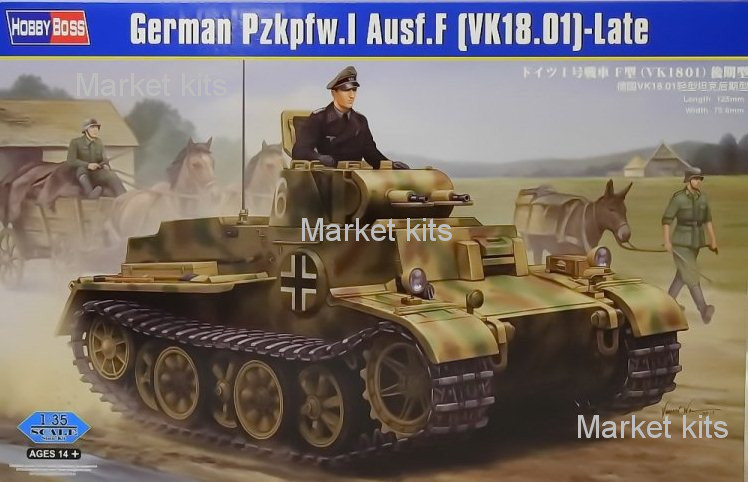 

Танк German Pzkpfw.I Ausf.J (VK1801), поздний 1:35 Hobby Boss (HB83805)