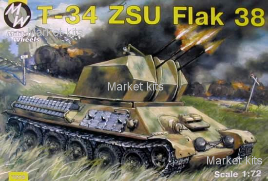 

Самоходная зенитная установка ЗСУ-38 на базе танка T-34 1:72 Military Wheels (MW7213)
