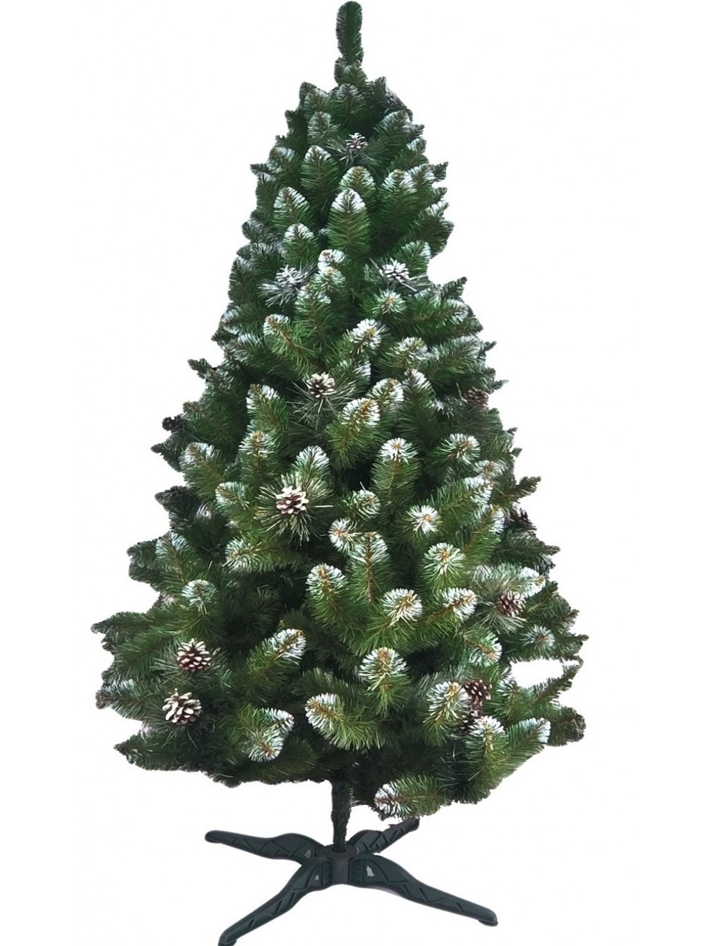 

Ель искусственная Европейская зеленая с белыми кончиками и шишками 2.2м ЕШ-Р-2,20