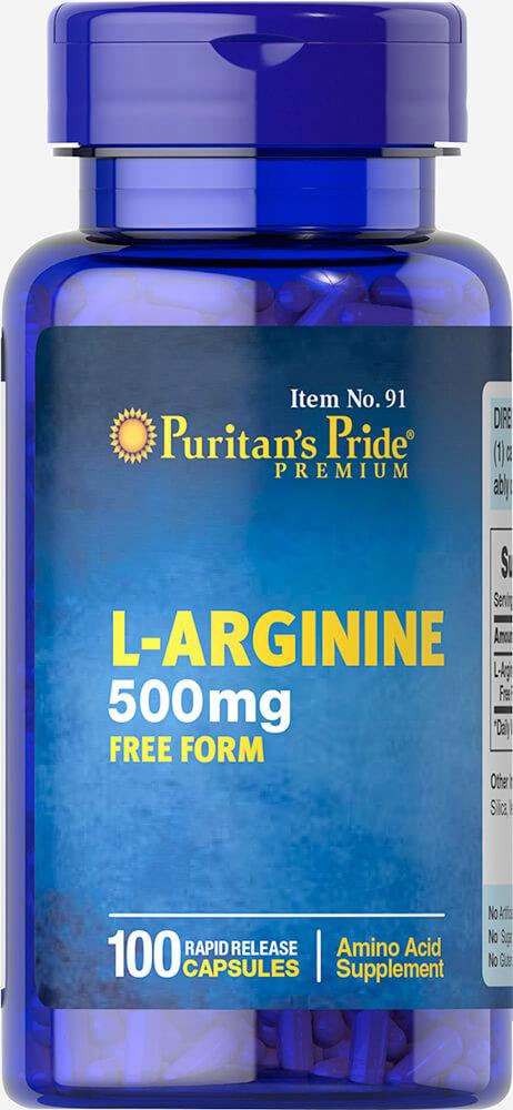 Акція на Аминокислота Puritan's Pride L-Arginine 500 mg 100 капсул (074312100918) від Rozetka UA