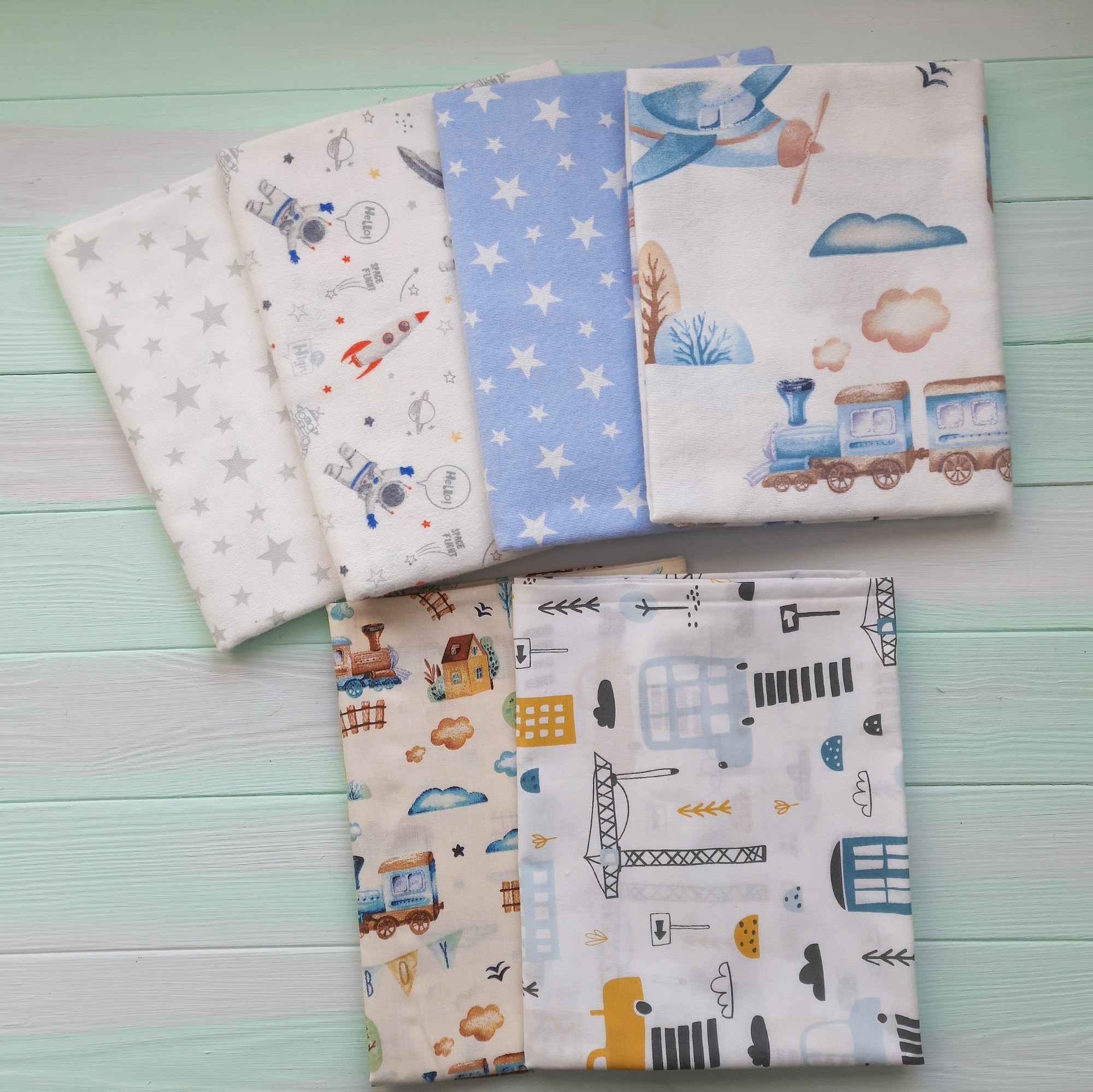 

Набор пеленок 6 шт (хлопок+фланель) Baby Textile 80х100 см