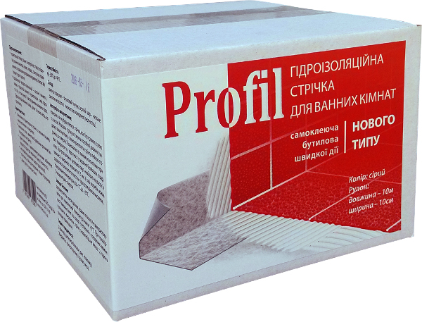

Лента бутиловая 100ммХ10м гидроизолирующая Profil (00004000SBR0100000)