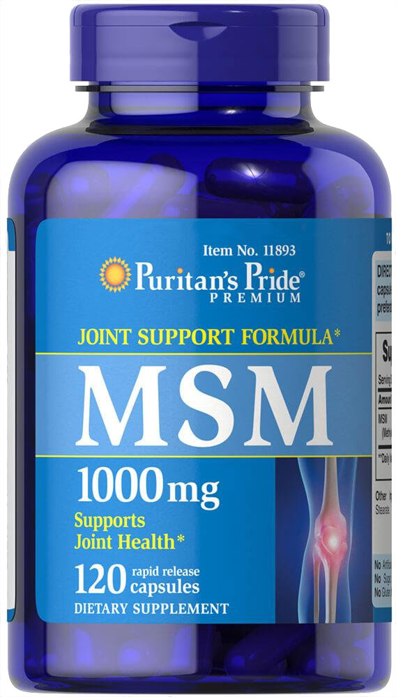 

Хондропротектор Puritan's Pride MSM 1000 мг 120 капсул (025077118939)