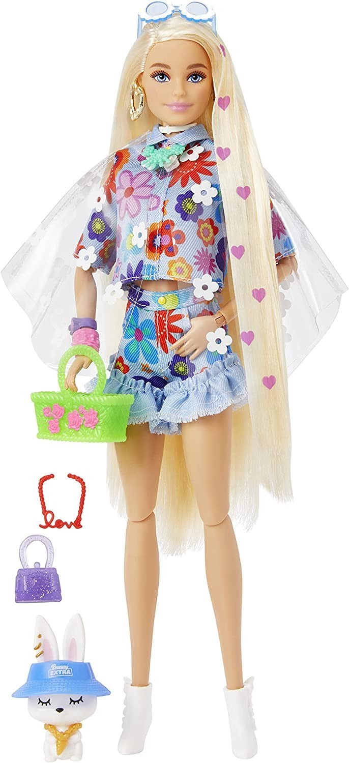 

Кукла Barbie Extra Барби Экстра #12 блондинка в цветочном наряде