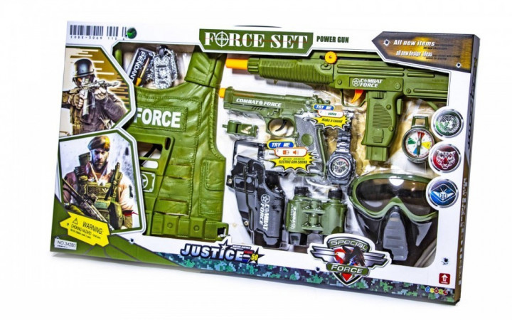 

Детский набор Force Set военный спецназ с бронежилетом 34280