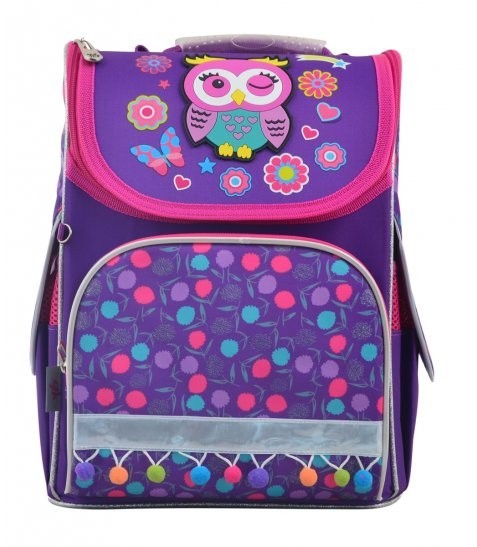 

Рюкзак школьный каркасный YES H-11 Owl 34x26x14 см 12 л фиолетовый (555200)
