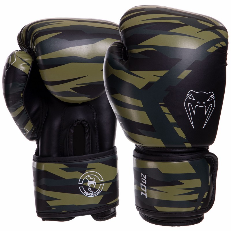 

Перчатки боксерские на липучке VENUM Challenger BO-3973 (р-р 10oz, хаки)