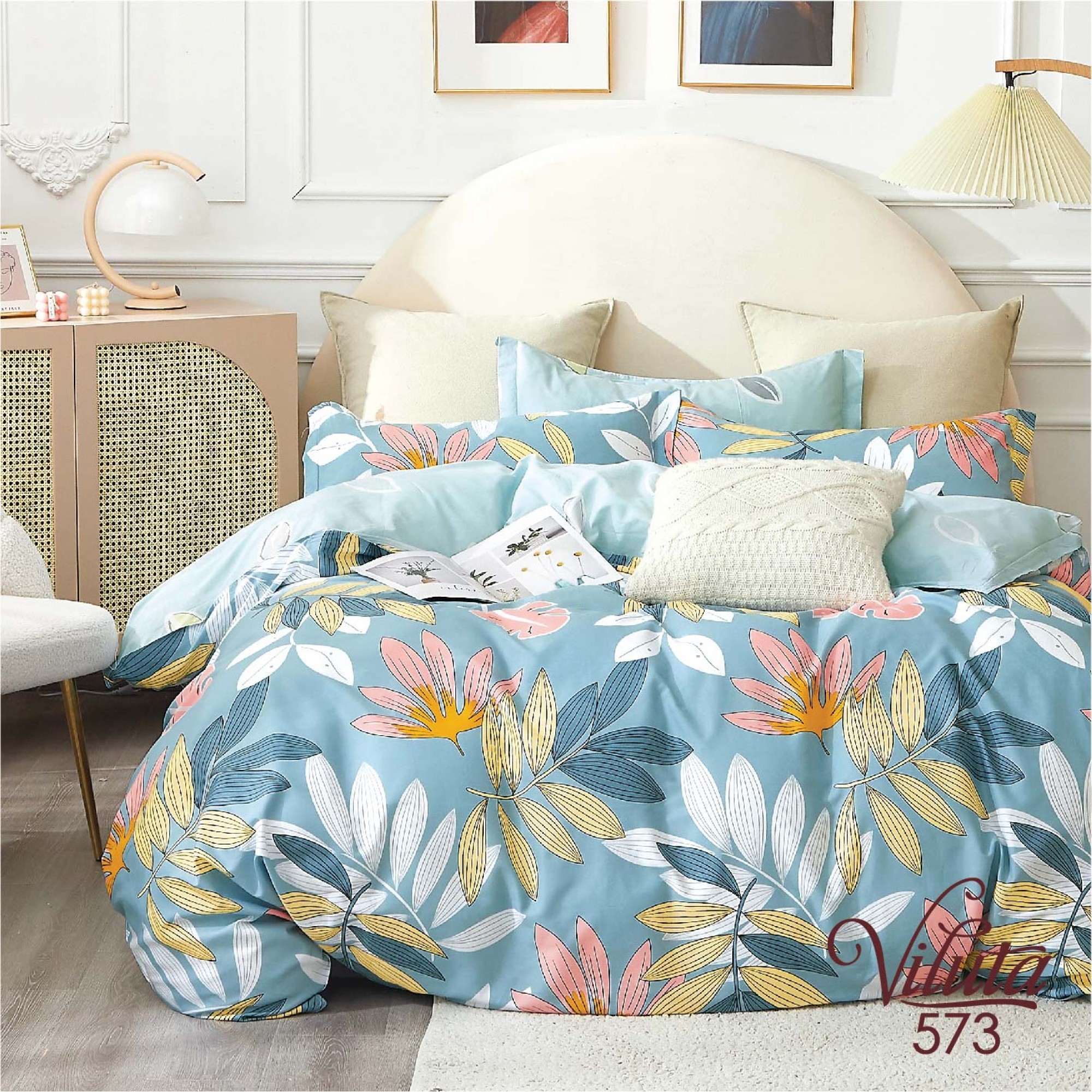 

Постельное белье Viluta Сатин Твил 573 Семейный Хлопок 100%