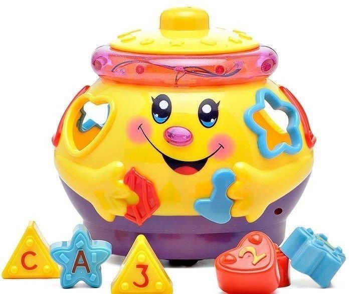 

Интерактивная развивающая игра для малышей Сортер Limo Toy Веселый Горшочек - RU Желтый (0915)