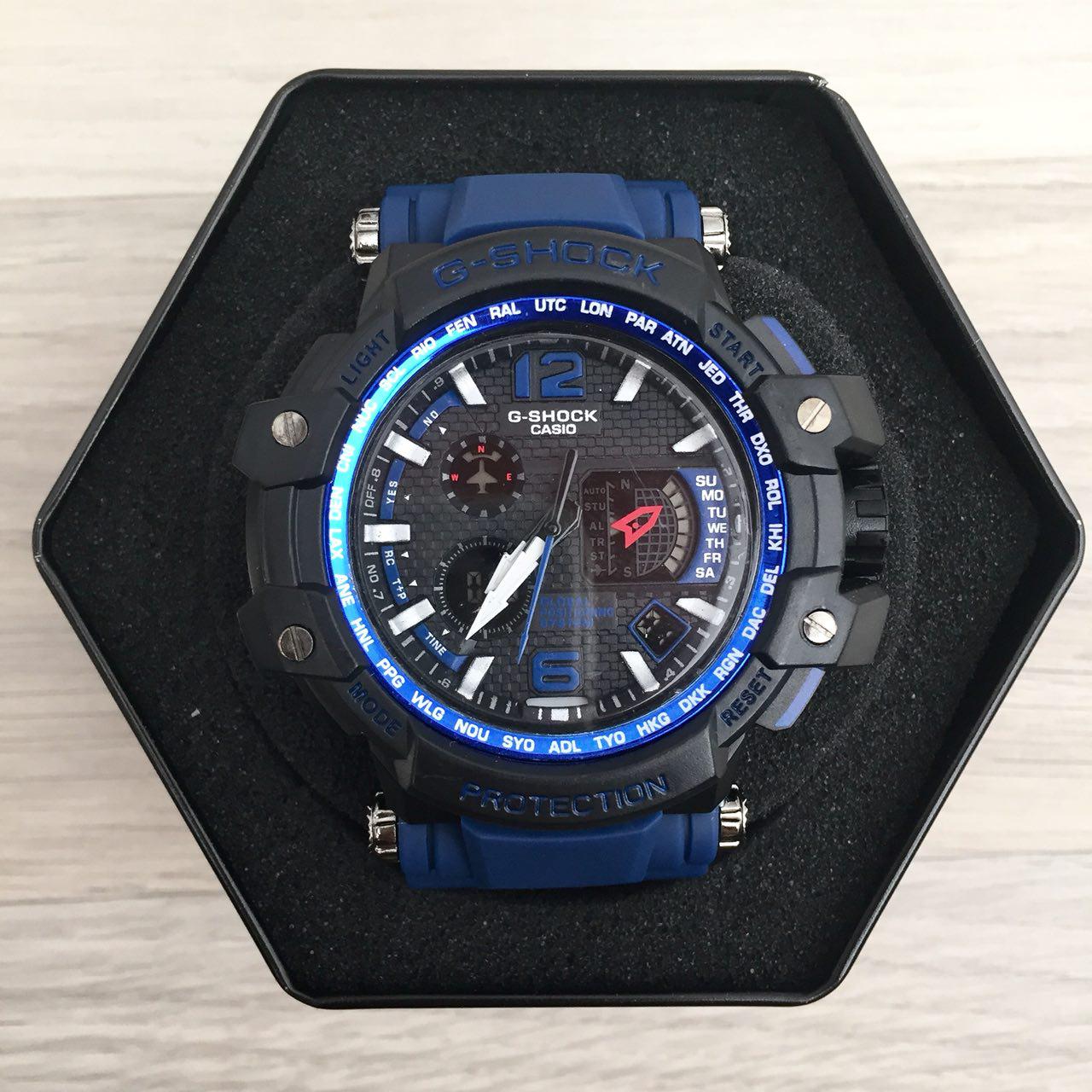 

Часы наручные Casio G-Shock GPW-1000 Black-Blue Wristband