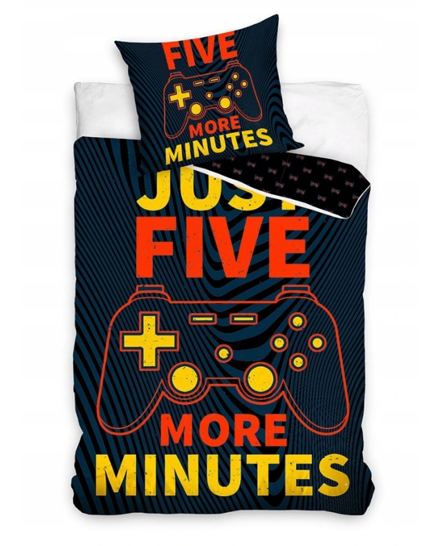 

Детское постельное белье, подростковое Game Five minutes хлопок (наволочка+пододеяльник) двухстороннее, по лицензии 160 x 200 см