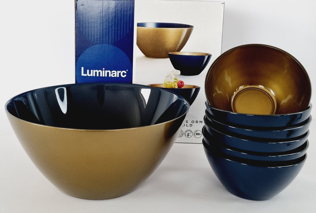 

Набор салатников Luminarc Orme Blue and Gold 7 шт