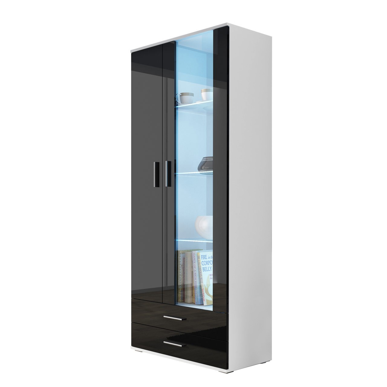 

Витрина Soho S6 Cama Белый матовый + Черный глянец