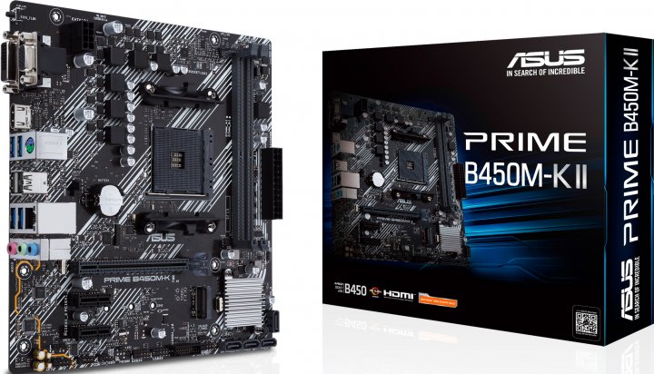 

Материнская плата Asus Prime B450M-K II (sAM4, AMD B450, PCI-Ex16)