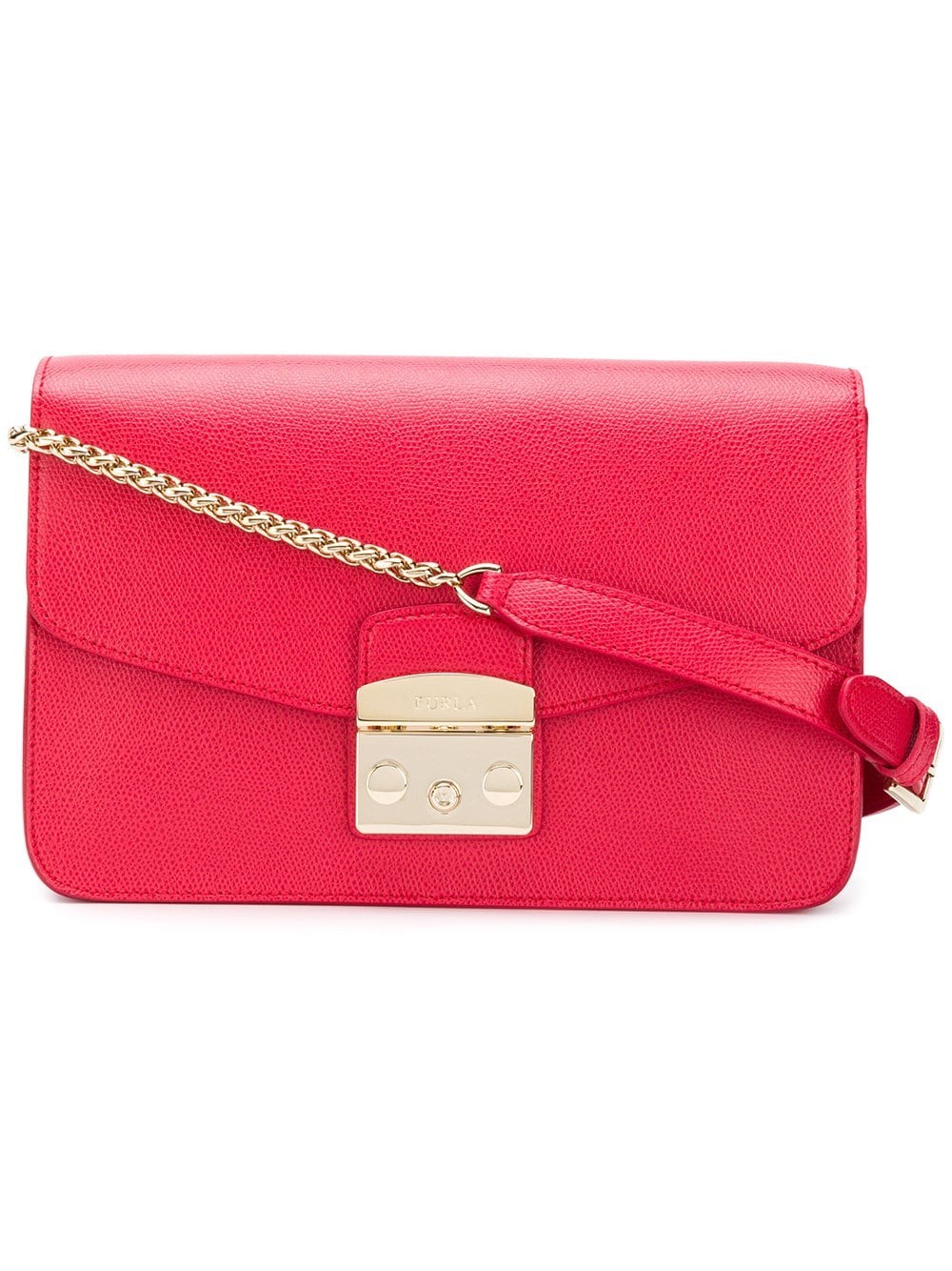 

Женская сумка кожаная Furla Metropolis S Shoulder Bag 972393 Красная
