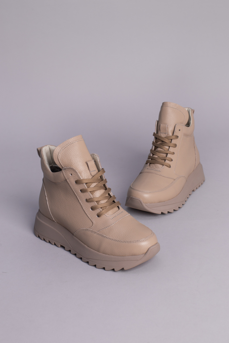 

Кросівки жіночі шкіряні зимові LuxuryShoes 9417-1з/37 (24 см) Бежевий