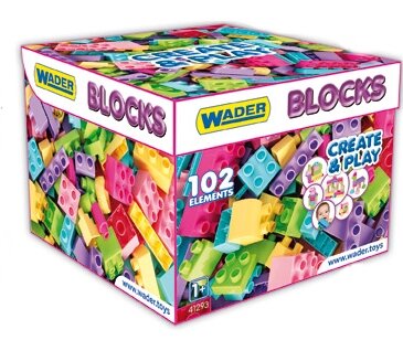 

Конструктор Wader Create & Play 102 элемента Розовый (41293) (5900694412934)