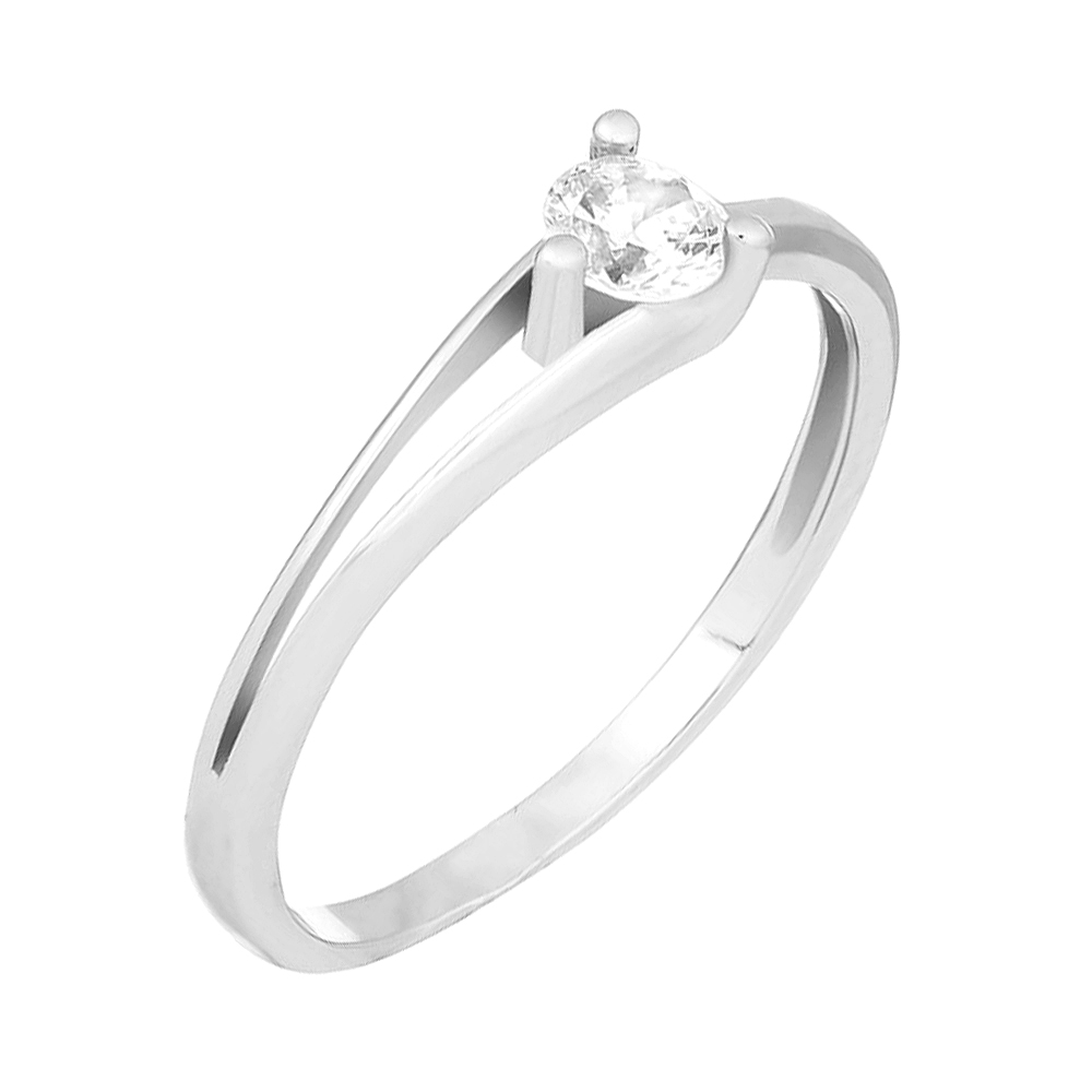 

Серебряное кольцо с фианитом 000028054 17.5 размера