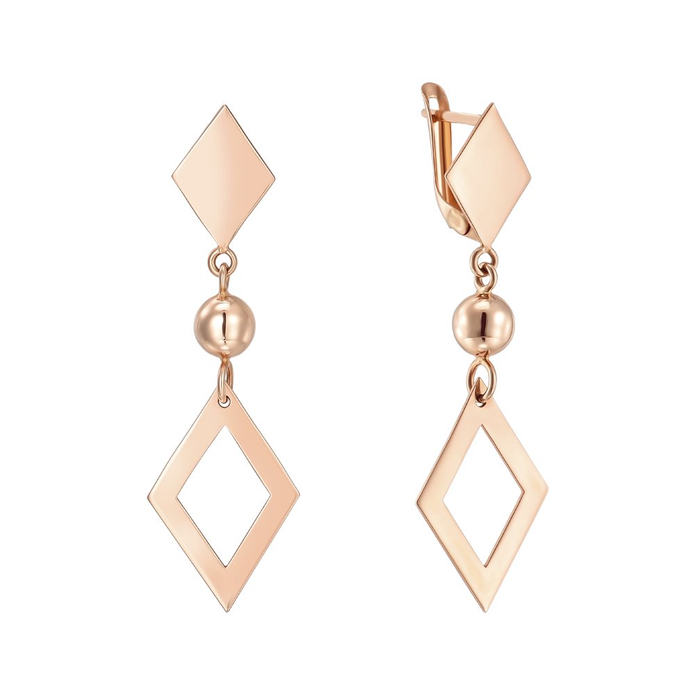 

Серьги-подвески из красного золота 000151562