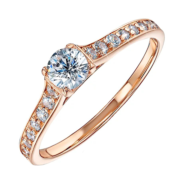 

Золотое кольцо с цирконием 000054216 16 размера