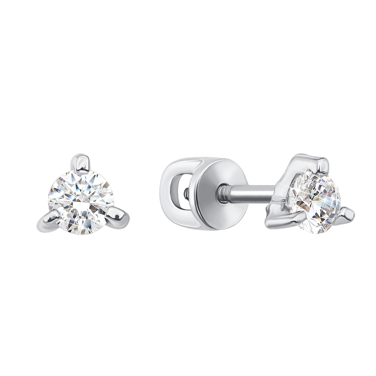 

Серьги-пуссеты из белого золота с фианитами S Zirconia 000134128