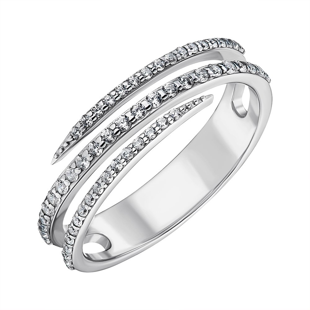 

Серебряное кольцо с фианитами 000148708 16 размера