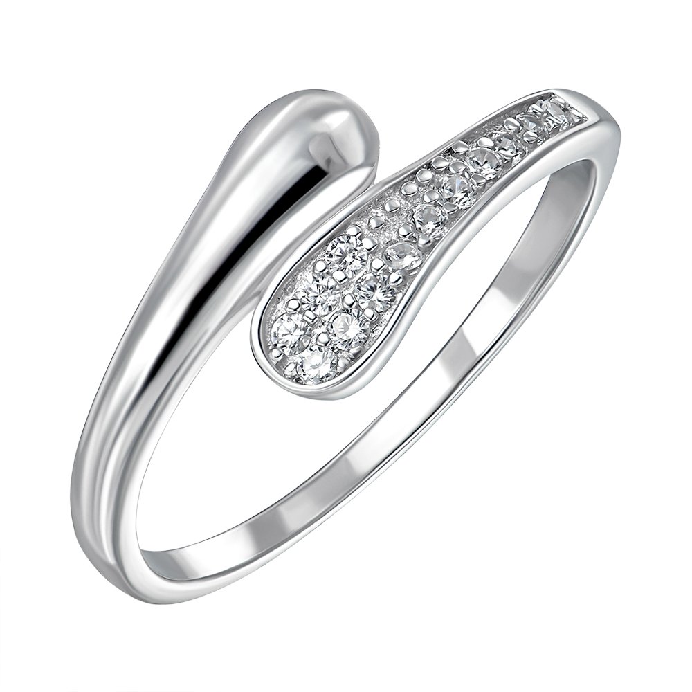 

Серебряное кольцо с фианитами 000151680 17.5 размера
