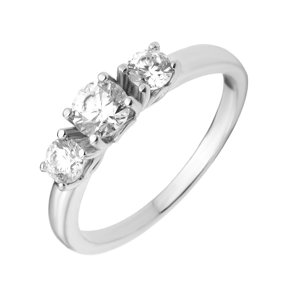 

Серебряное кольцо с фианитом S Zirconia 000129284 17.5 размера