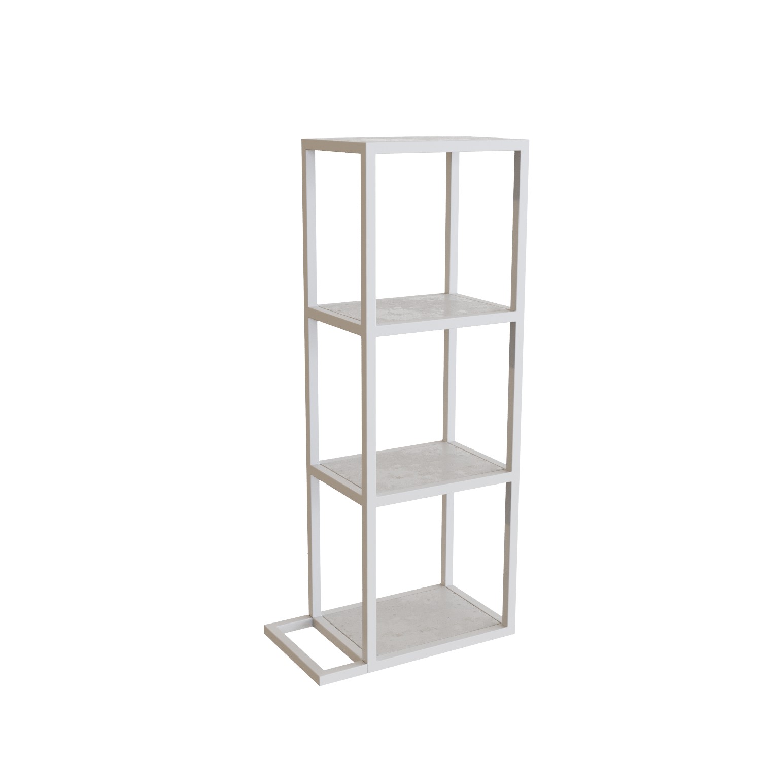 

Стеллаж металлический для вещей Altstahl CANTE 3/1 с одним поручнем (250х340х980) Белый