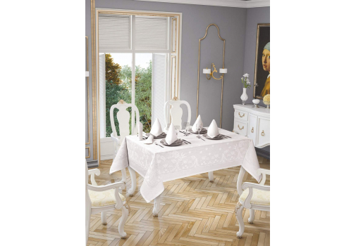 

Скатерть Jackline Pano Linen White 9886-8 Белый