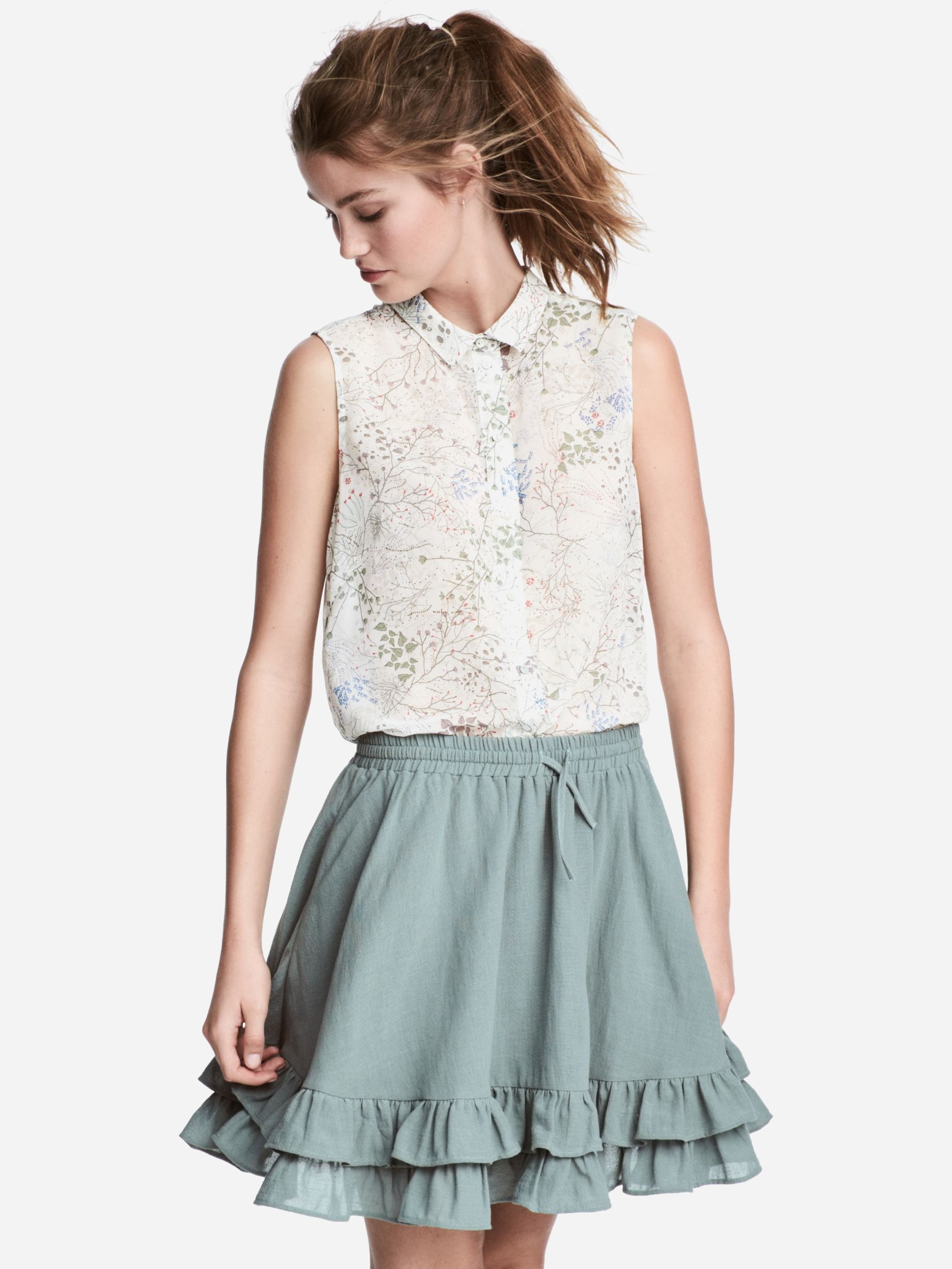 

Блузка H&M 3hm06110086  Светло-серая, Блузка H&M 3hm06110086 34 Светло-серая