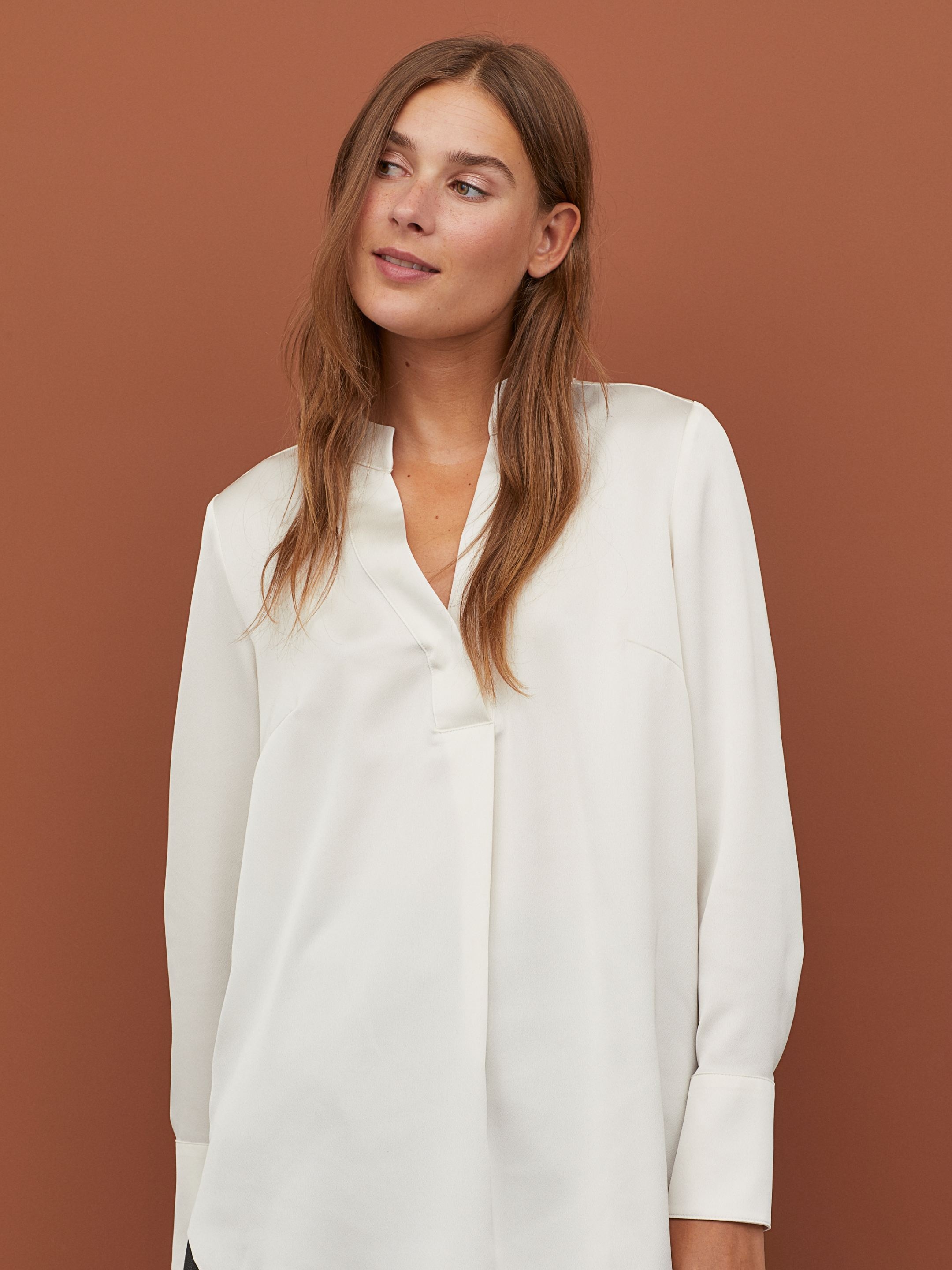 

Блузка H&M 0790791-0  Молочная, Блузка H&M 0790791-0 44 Молочная