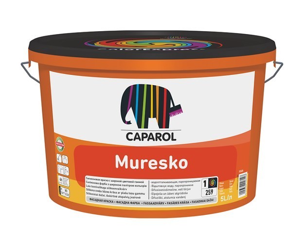 

Фасадная краска Caparol Muresko белая 5 л арт - 969086