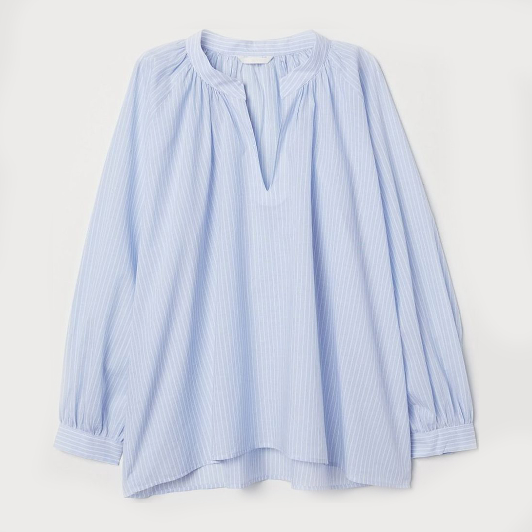 

Блузка H&M 0639670-8  Голубая, Блузка H&M 0639670-8 40 Голубая