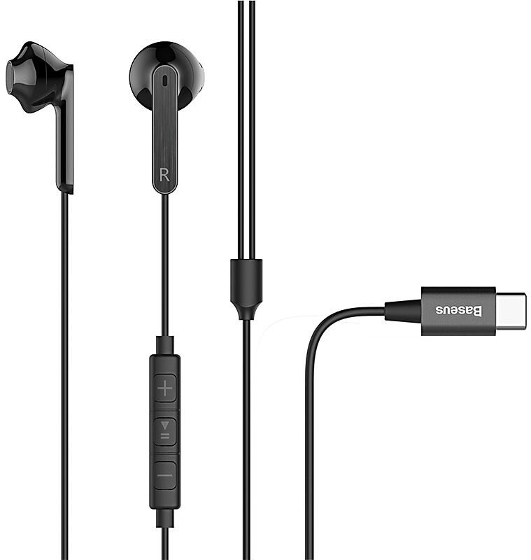 

Наушники Baseus Encok Wire Earphone C16 Black Type-C