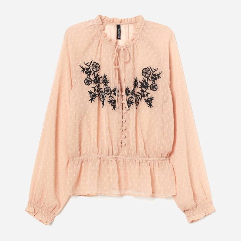 

Блузка H&M 0746282-9  Бежевая, Блузка H&M 0746282-9 40 Бежевая